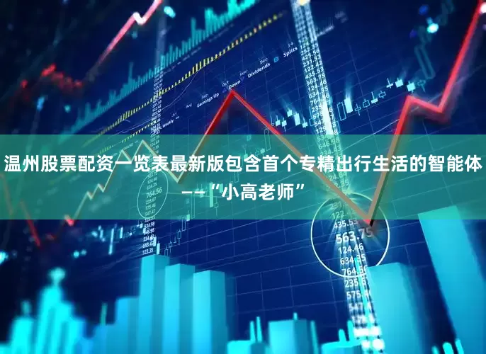 温州股票配资一览表最新版包含首个专精出行生活的智能体——“小高老师”